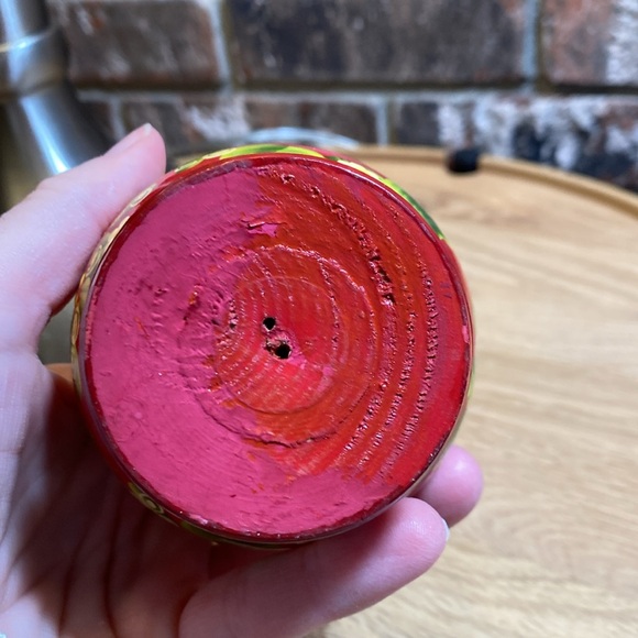 Russian Wooden Kachina Stacking dolls. Four stack in main doll. One flaw shown - Picture 6 of 11